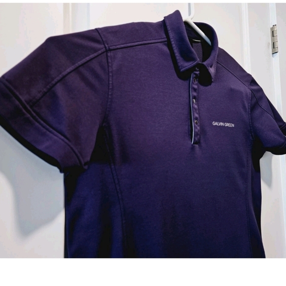 Galvin Green Polo Mens Size Large Golf Shirt Purple - Picture 5 of 7